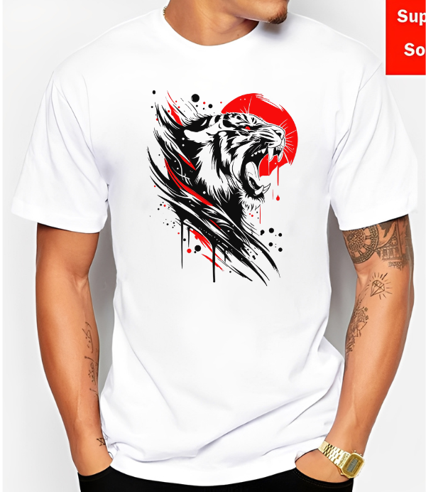 Round Neck leopard T shirt