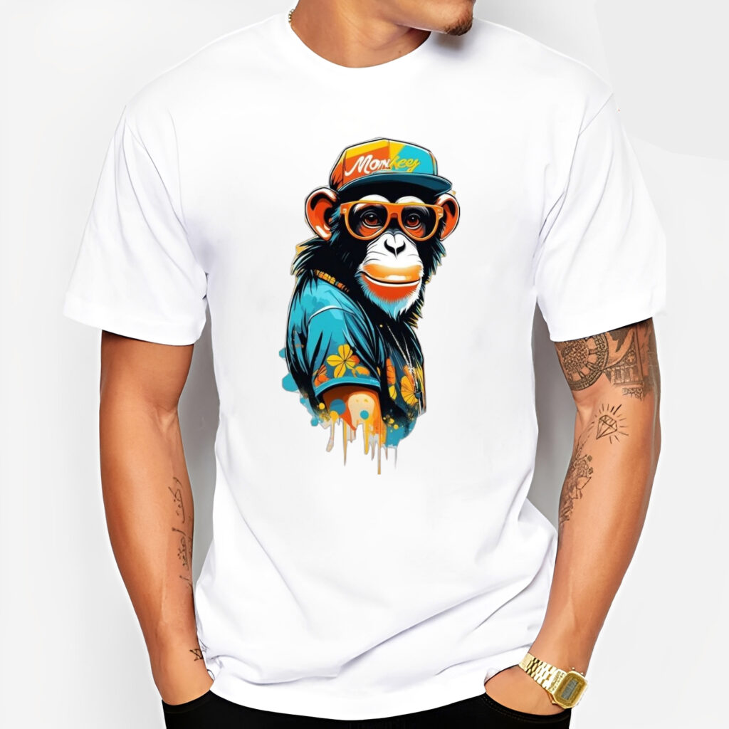 Round Neck Monkey T shirt