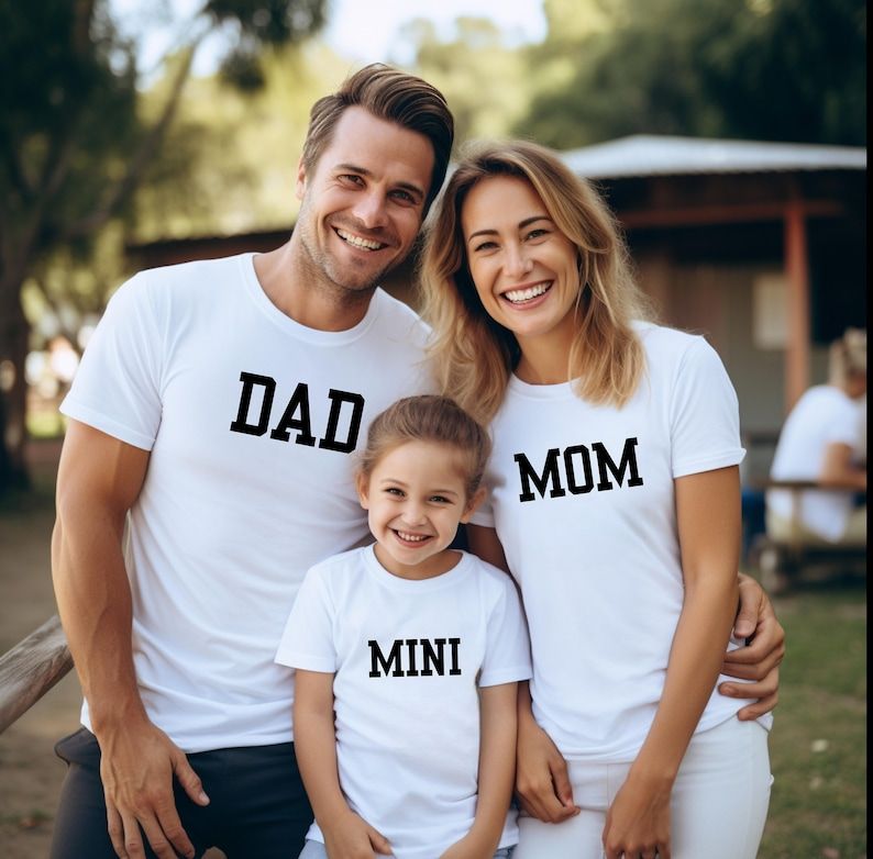 Mom Dad Baby T shirt
